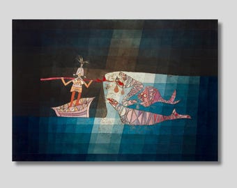 Paul Klee Canvas Art Print: Battle Scene from the Funny Opera the Seafarers