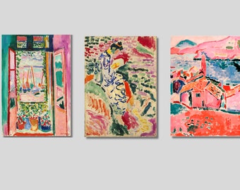 Henri Matisse Canvas Print Set: Open Window, La Japonaise, Country House
