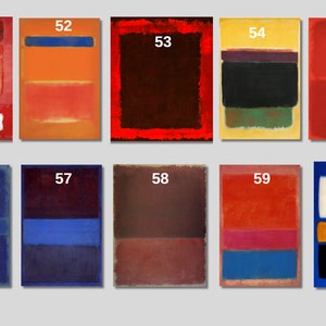 Mark Rothko Leinwand Wandkunst, Reproduktion, Rothko Drucke, Museum Ausstellung, Rothko Minimalismus Drucke, Rothko Abstrakte Kunst Bild 6