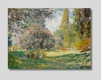 Claude Monet Parc Monceau Canvas Print: Impressionist Landscape Art
