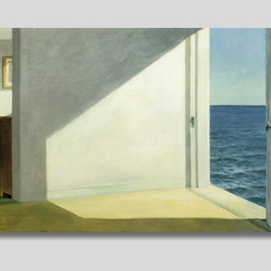 Impresión artística en lienzo «Habitaciones junto al mar» de Edward Hopper
