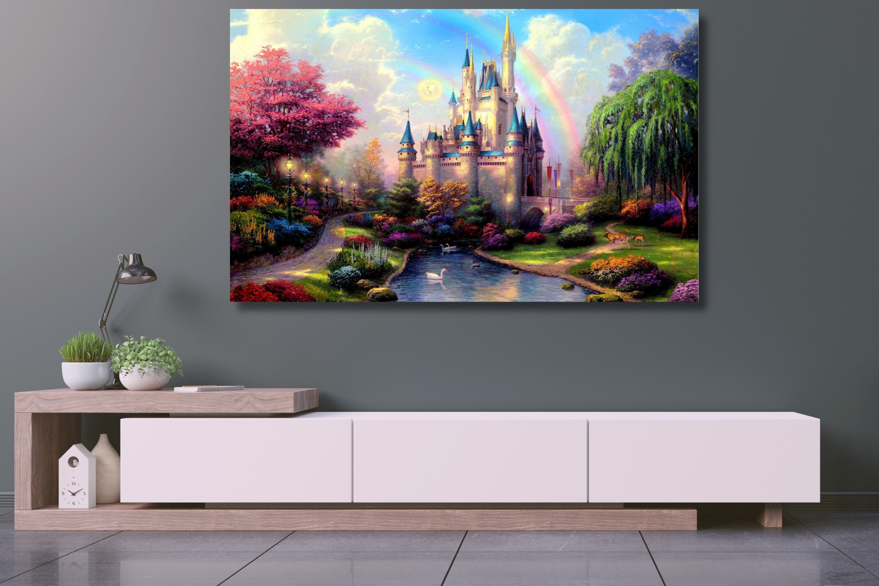 Princess Castle Canvas Art: Fairy Tale Girls Room Decor - Etsy