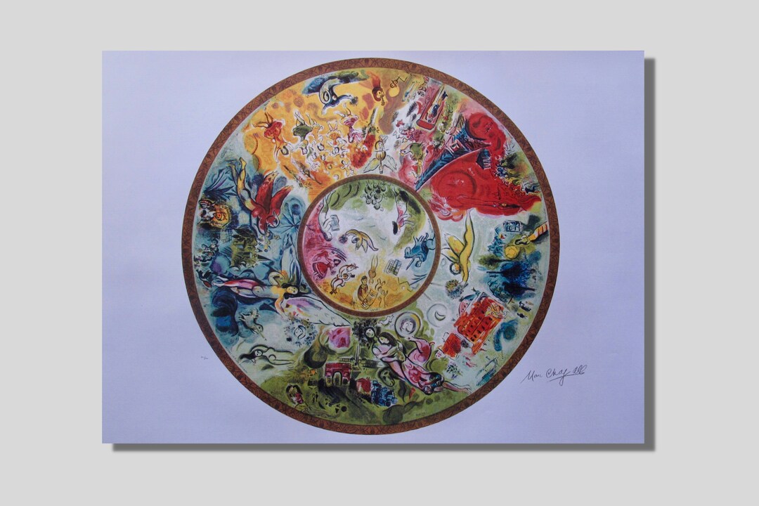 Reproduction Toile Marc Chagall Encadrée - 63x93cm - Art Moderne - Neuve
