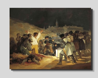 Canvaskunst van Goya's The Third of May 1808: Spaans verzetsschilderij