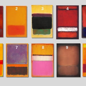 Set of 2 Mark Rothko Wall Art, Mark Rothko Modern Wall Art, Mark Rothko Canvas Wall Art, Rothko Print, Mark Rothko Painting, Abstract Art