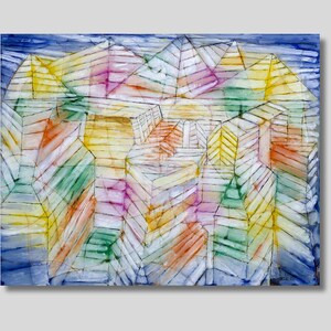 Paul Klee &#39;Theater-Mountain-Construction&#39; Canvas Art Print