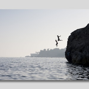 Klippenspringen Leinwand Druck: Adventure Lifestyle Beach Decor