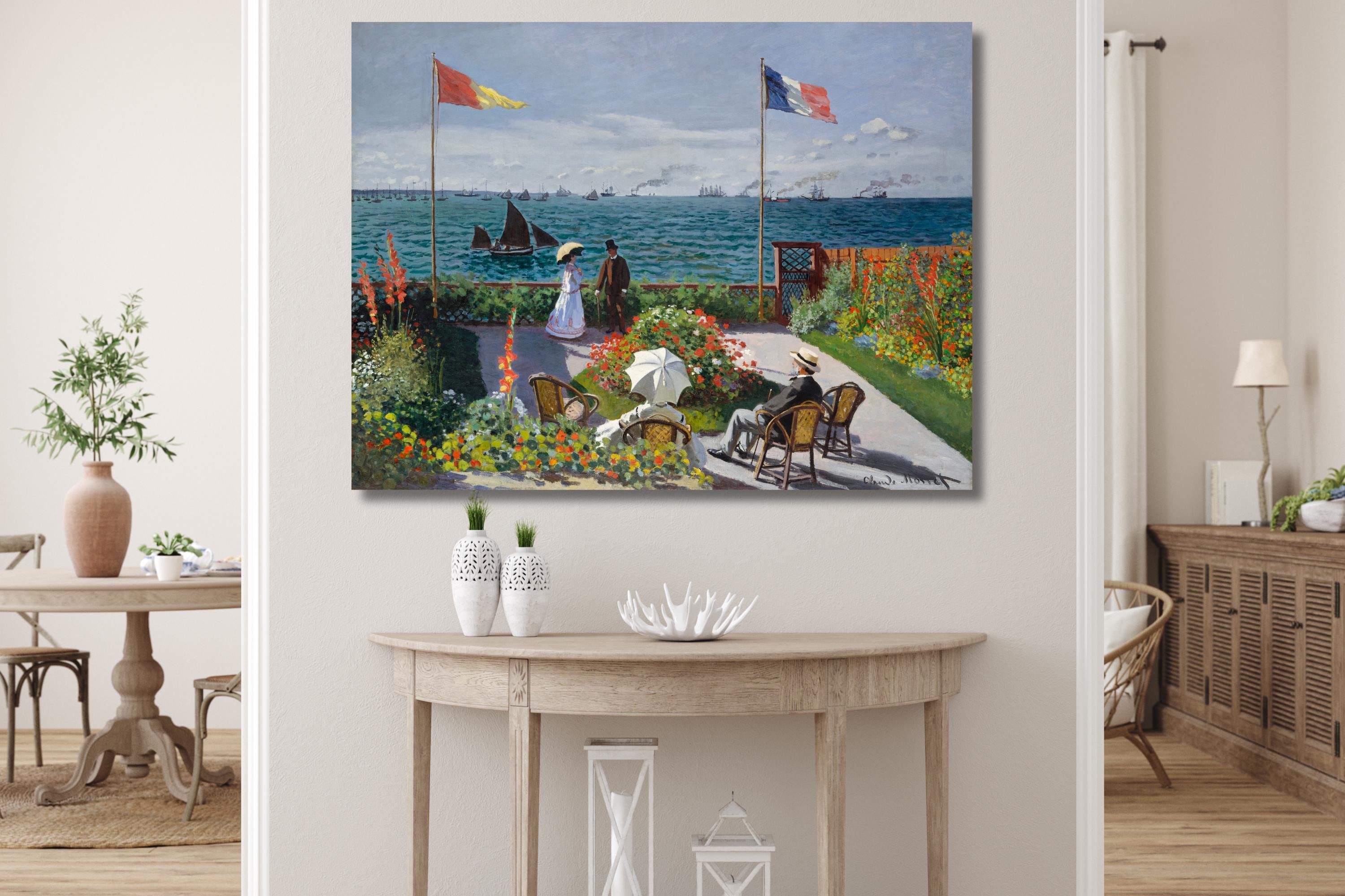 Quadro famoso Claude Monet - Regatta at Sainte-Adresse - Claude Monet