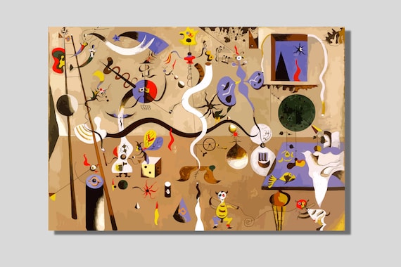 Joan Miro: Harlequin's Carnival - Abstract Surrealist Canvas Art