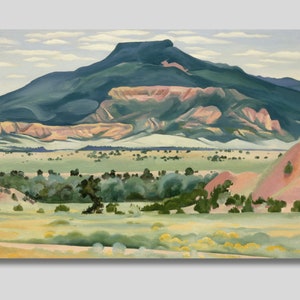 Georgia O&#39;Keeffe My Front Yard Summer Canvas Wall Art, New Mexico Landscapes Print, Mountain Landscape, Trendy Wall Decor, Gift idea