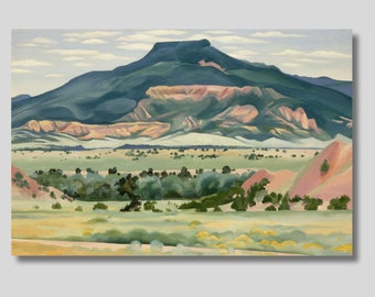 Georgia O'Keeffe Mountain Landscape, Georgia O'Keeffe New Mexico Landscapes, O'Keeffe Poster, O'Keeffe Wall Art Decor, Dinning Room Decor