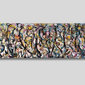 Mural by Jackson Pollock Canvas Wall Art, Abstract Print Art, Modern Art, Trendy Wall Decor, Pollock Convergence, Gift idea