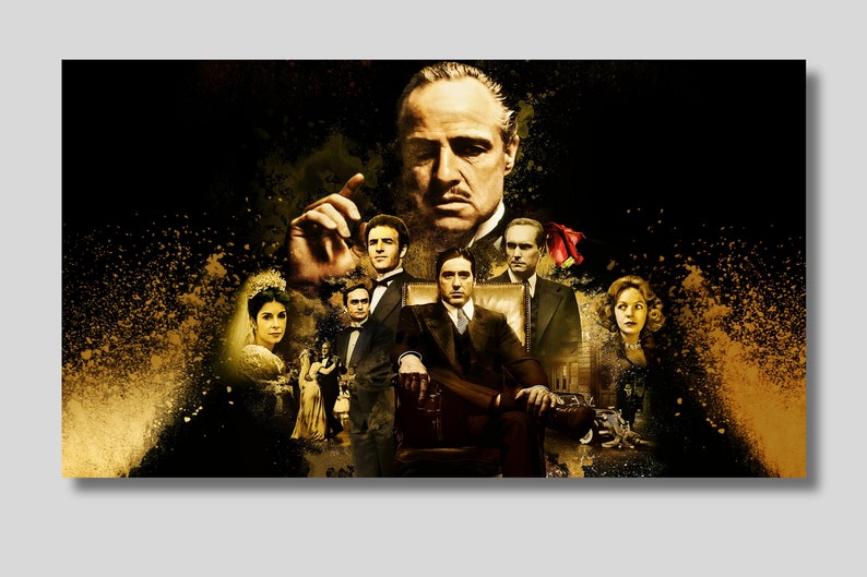 Der Pate, Der Pate Leinwand Wandkunst, Vito Corleone Poster, Michael