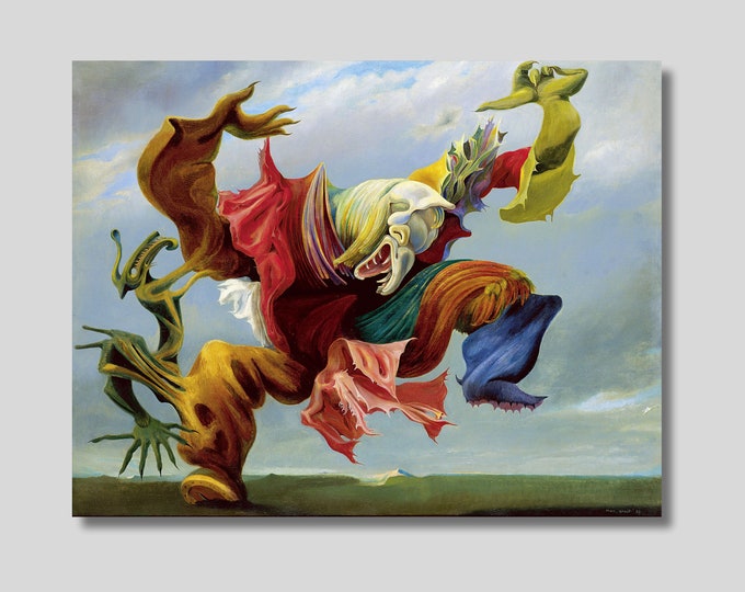 Original Vintage Druck 1975 von Max Ernst. La Joie de Vivre (1936 ...