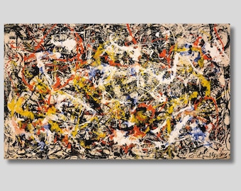 Jackson Pollock Convergence Canvas Print: Abstract Modern Wall Art