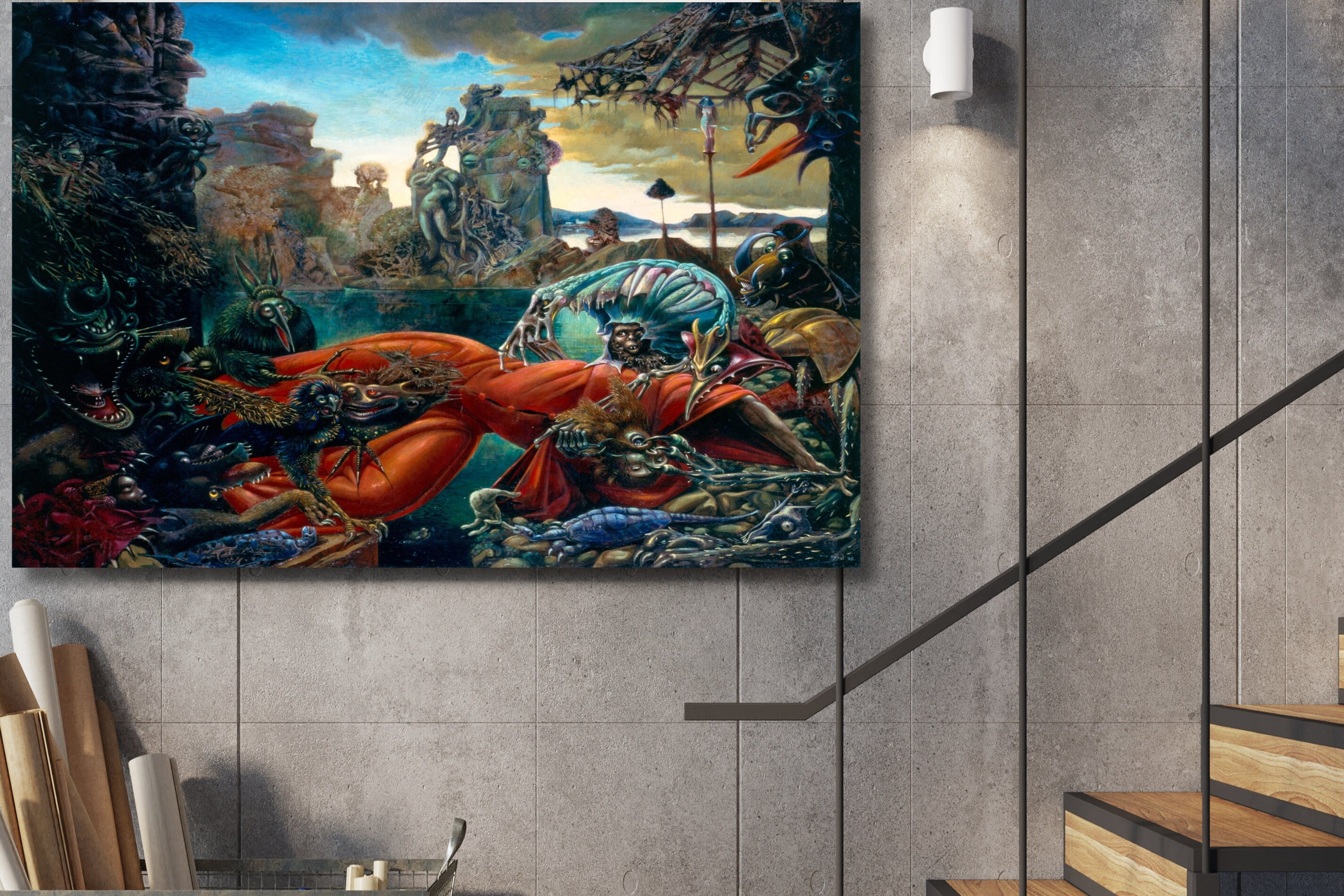 Max Ernst 'temptation of Saint Anthony' Surreal Canvas Art - Etsy