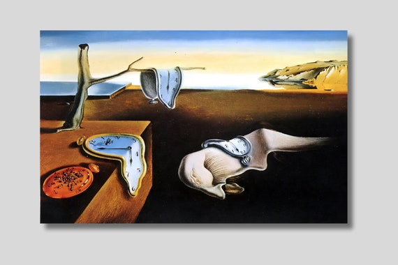 サルバドール・ダリ『記憶の固執』キャンバスプリント：シュル