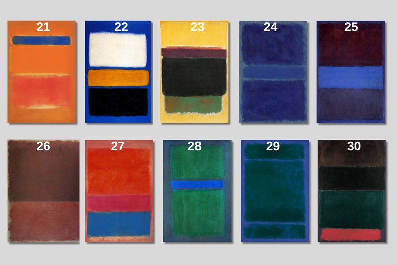 Mark Rothko Leinwand Wandkunst, Reproduktion, Rothko Drucke, Museum Ausstellung, Rothko Minimalismus Drucke, Rothko Abstrakte Kunst Bild 3