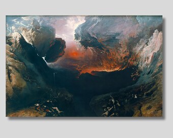 ジョン・マーティンによる劇的な聖書の黙示録の絵画「彼の怒りの