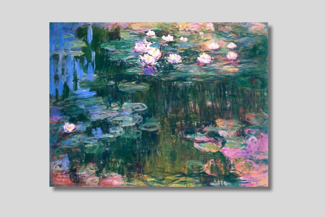 Monet Water Lily Pond Canvas Print: Impressionist Garden Wall Art - Etsy