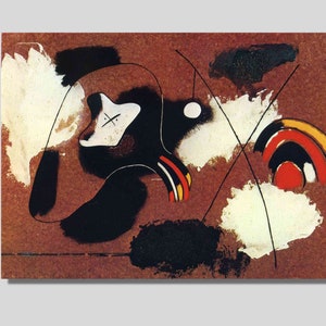 Joan Miró The Painting Canvas Wall Art: Surrealist Abstract Painting