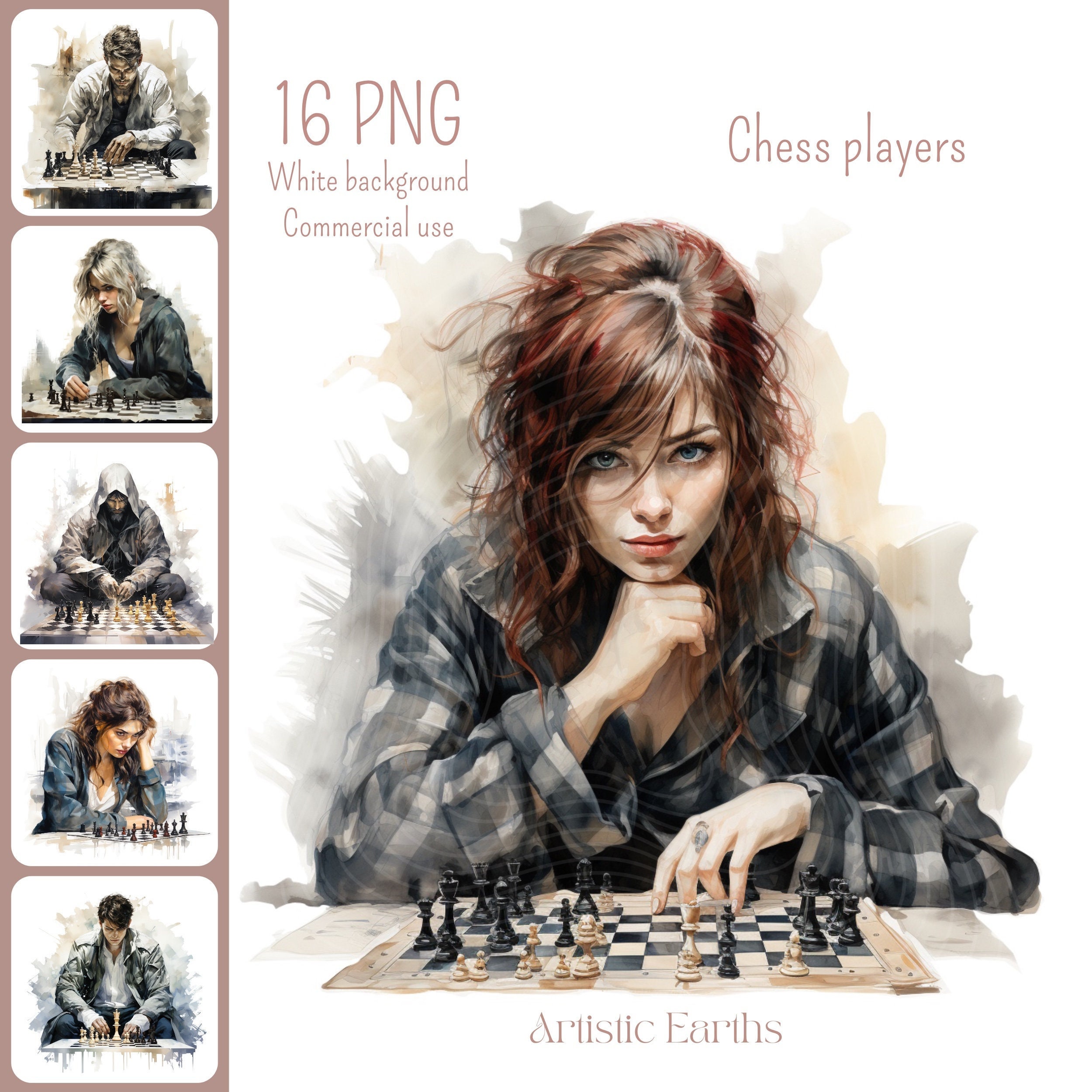 4 Player Chess Board + Nude Chess Set by AM Prints, Download free STL  model