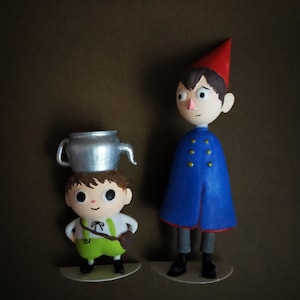 Wirt- und Greg-Figuren „Über der Gartenmauer“