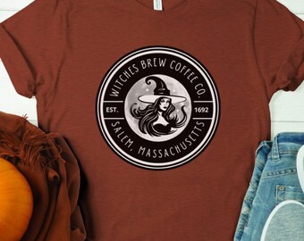 Witches Brew Shirt | Halloween T-Shirt | Cute Witch Coffee Co Halloween Witches tee | Funny Halloween Shirt | Great Fall Gift For Her