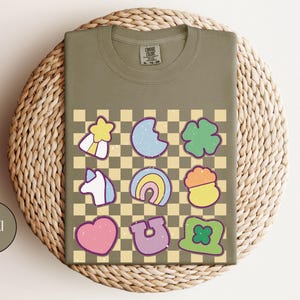Comfort Colors® Lucky Charm Shirt, Shamrock Rainbow Shirt, St Patricks Day Shirt, St Patricks Shirt, Lucky Shirt,St Patty's Good Luck Shirt image 2
