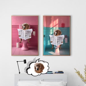 Portrait d'animal de compagnie personnalisé dessin animé, portrait d'animal de compagnie dessin animé personnalisé, chien portrait dessin animé chat, art mural pour les amoureux des animaux de compagnie, téléchargements numériques