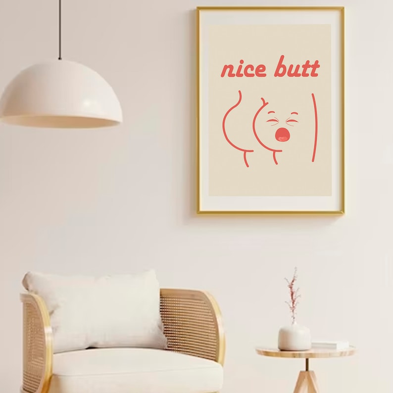 Schöner Hintern Schöner Hintern Poster Badezimmer Dekor Wandkunst