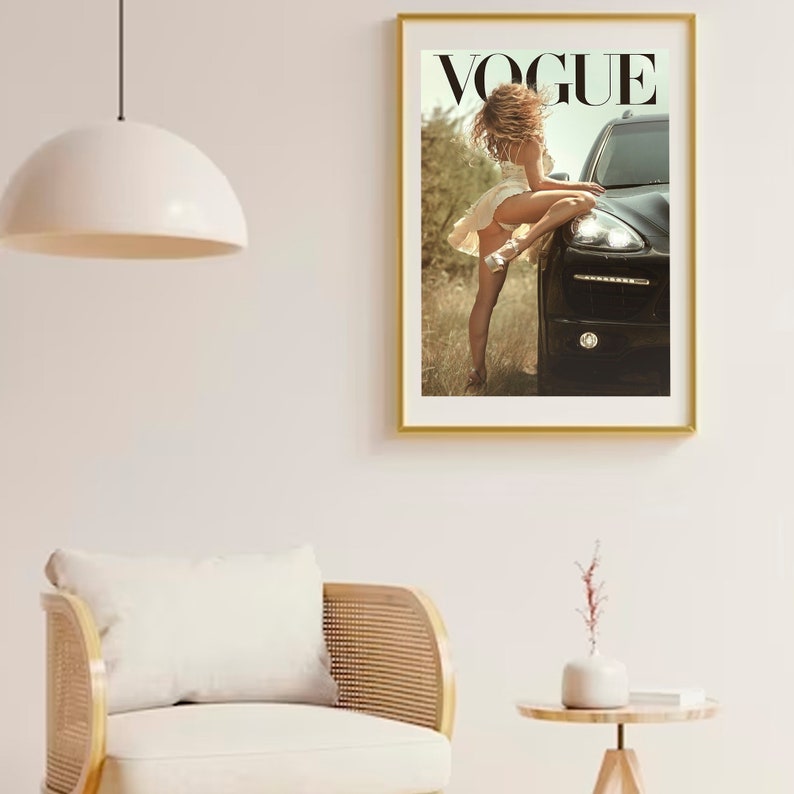 Vogue Print Retro Wall Art Vogue Poster Vintage Vogue Print Etsy