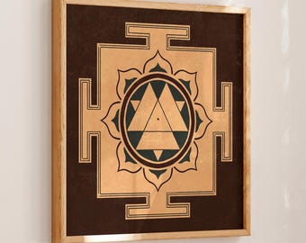 Durga Yantra Printable • Sacred Geometry Poster • Spiritual Meditation Decor (Instant Download)