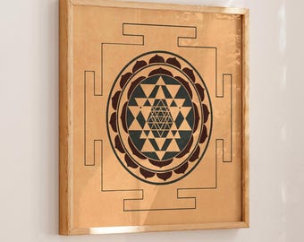 Sri Yantra Artwork Illustration • Sacred Geometry Printable (Digital Download 30"x30")