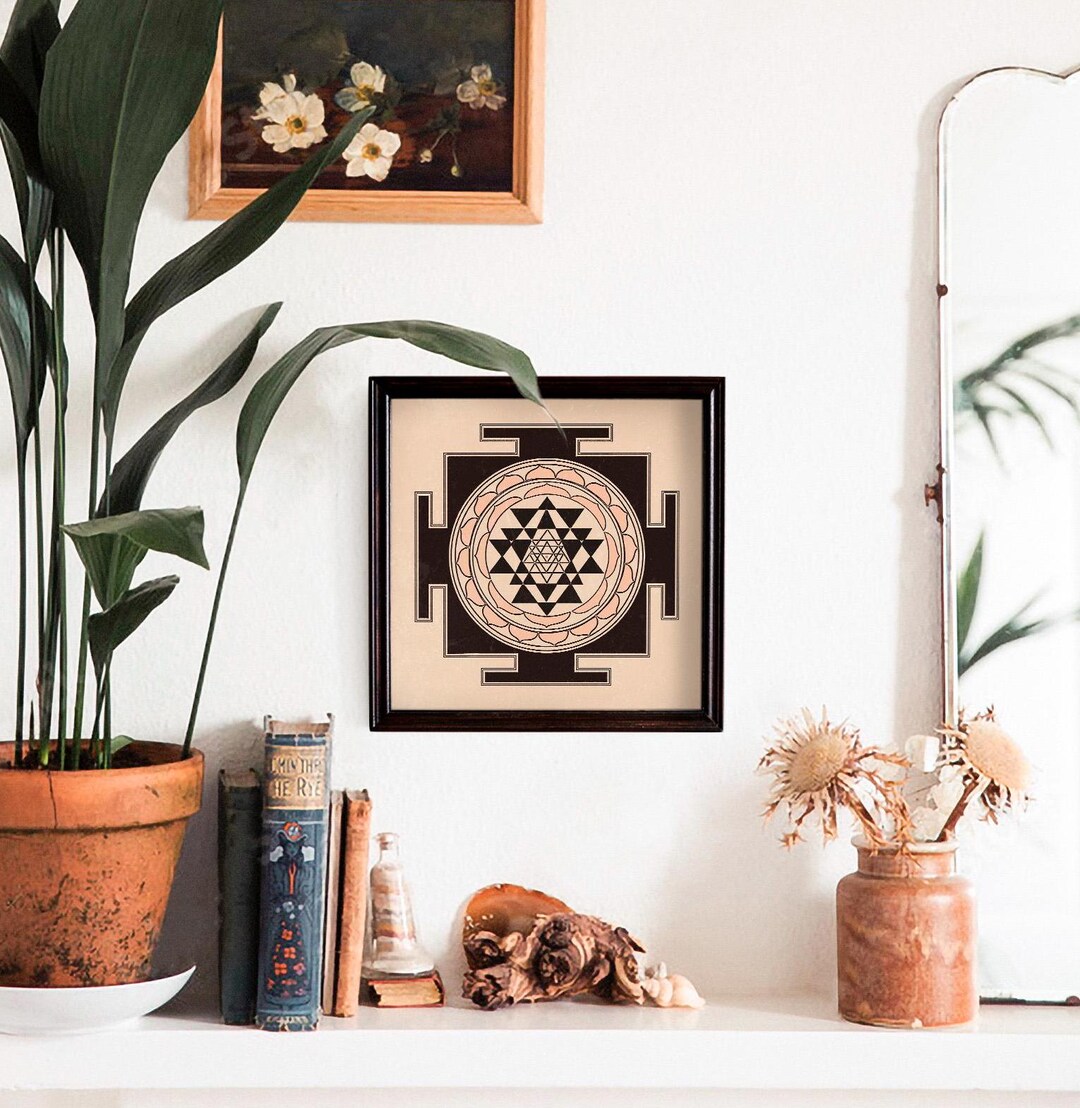 Sri Yantra Sacred Geometry Print • Yoga Studio Wall Art (digital ...