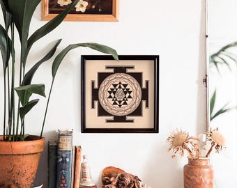 Sri Yantra Sacred Geometry Print • Yoga Studio Wall Art (Digital Download)