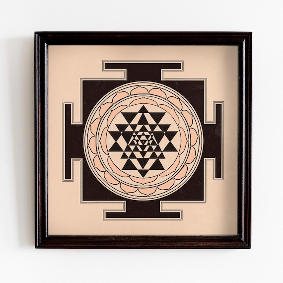 Sri Yantra Spiritual Artwork • Meditation Mandala Art • Sacred Geometry Print (Digital Download)