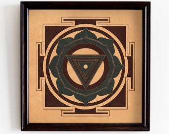 Kali Yantra Mandala Art Print • Hindu Meditation Decor (Digital Download 30"x30")