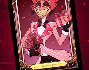 ALASTOR Pink Hazbin Hotel - Card Fanmade !! - Etsy