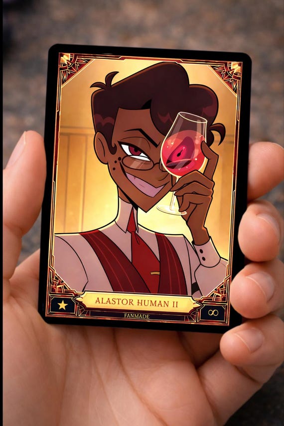 Alastor Human Hazbin Hotel - Card Fanmade !! - Etsy