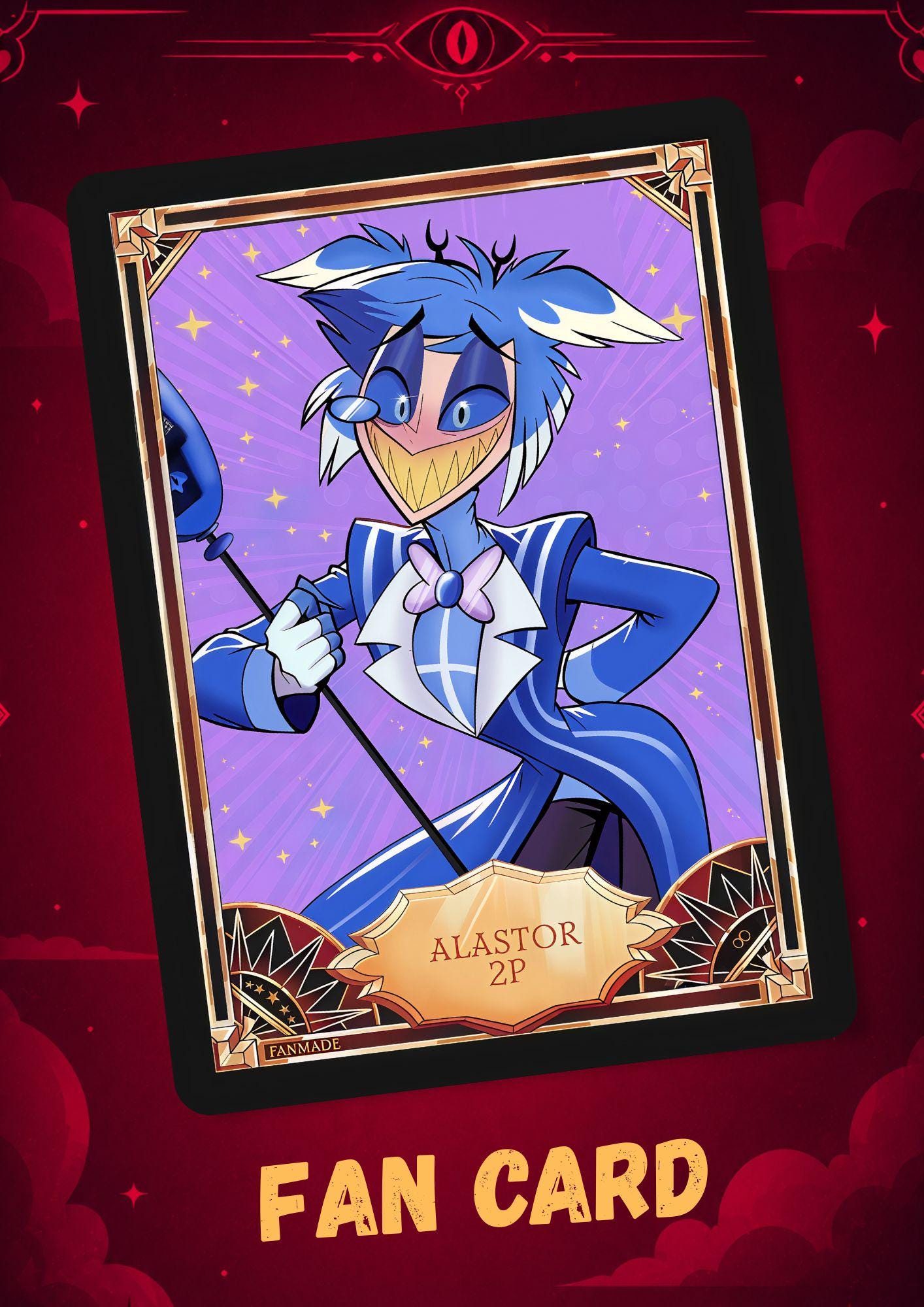 ALASTOR 2P Hazbin Hotel - Card Fanmade PRE ORDER - Etsy Norway