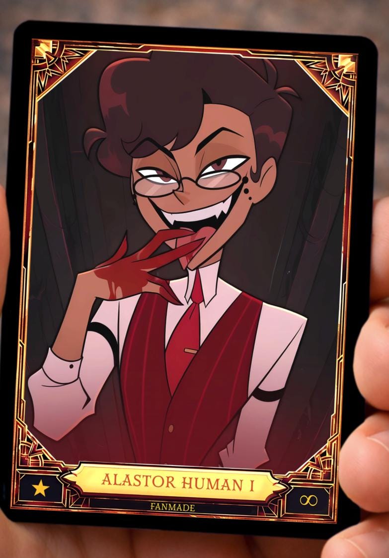 Alastor Human Hazbin Hotel - Card Fanmade !! - Etsy