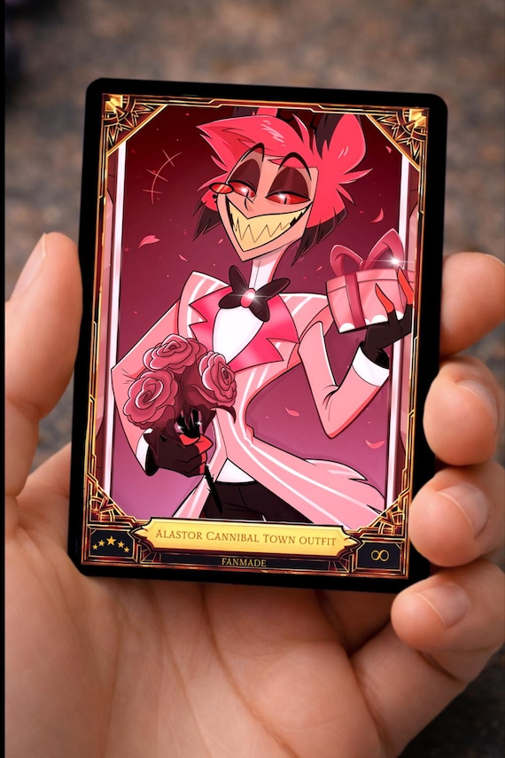 ALASTOR Pink Hazbin Hotel - Card Fanmade !! - Etsy