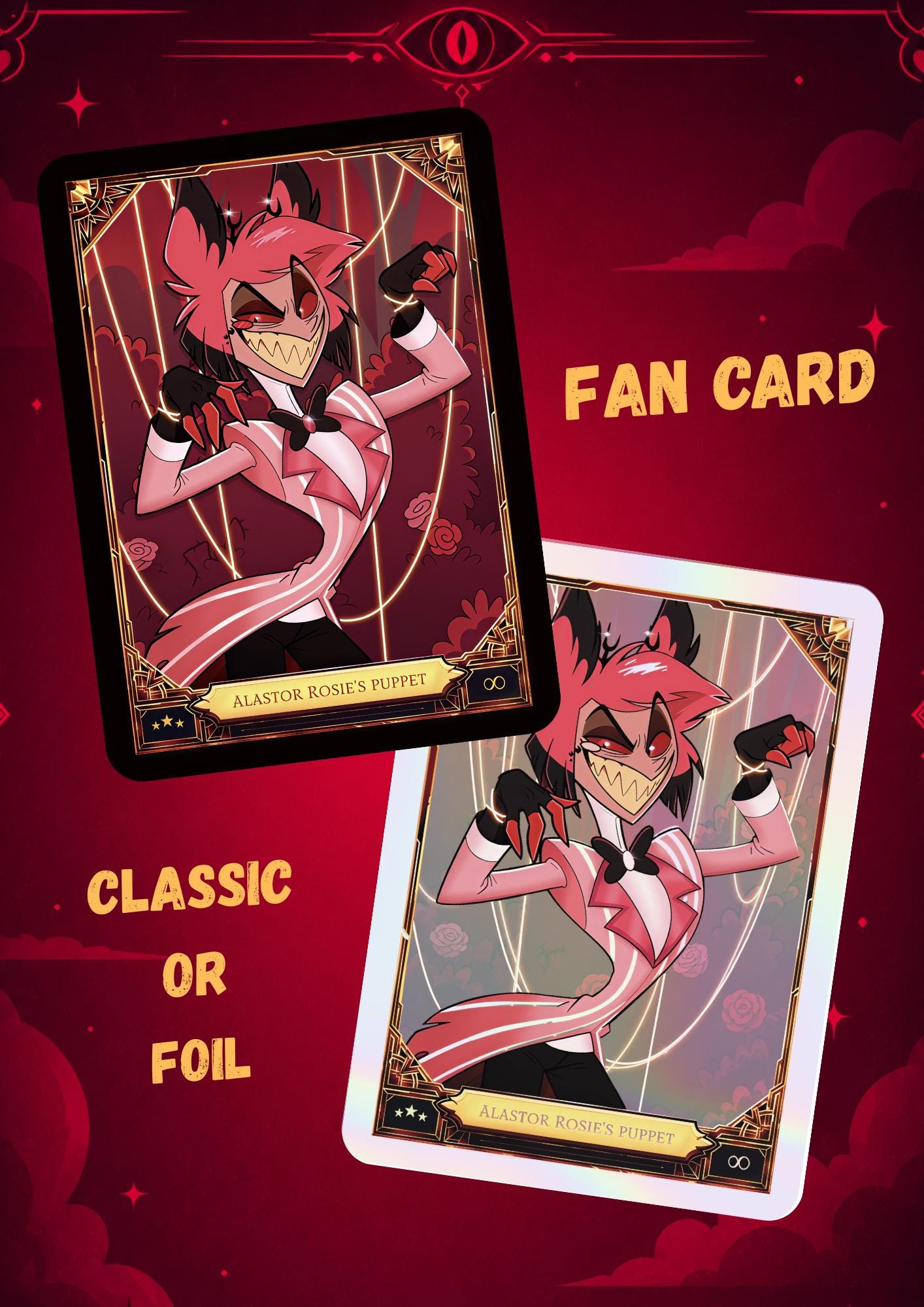 Alastor Hazbin Hotel Trading Card - Etsy