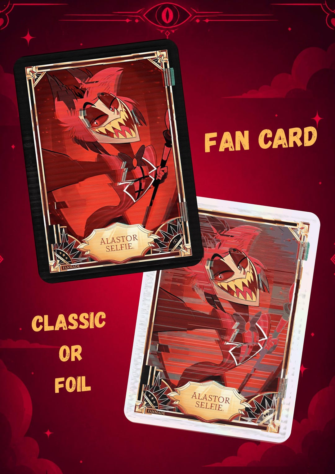 ALASTOR Hazbin Hotel - Card Fanmade - Etsy