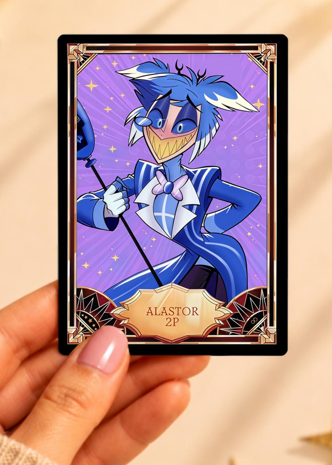 ALASTOR 2P Hazbin Hotel - Card Fanmade PRE ORDER - Etsy