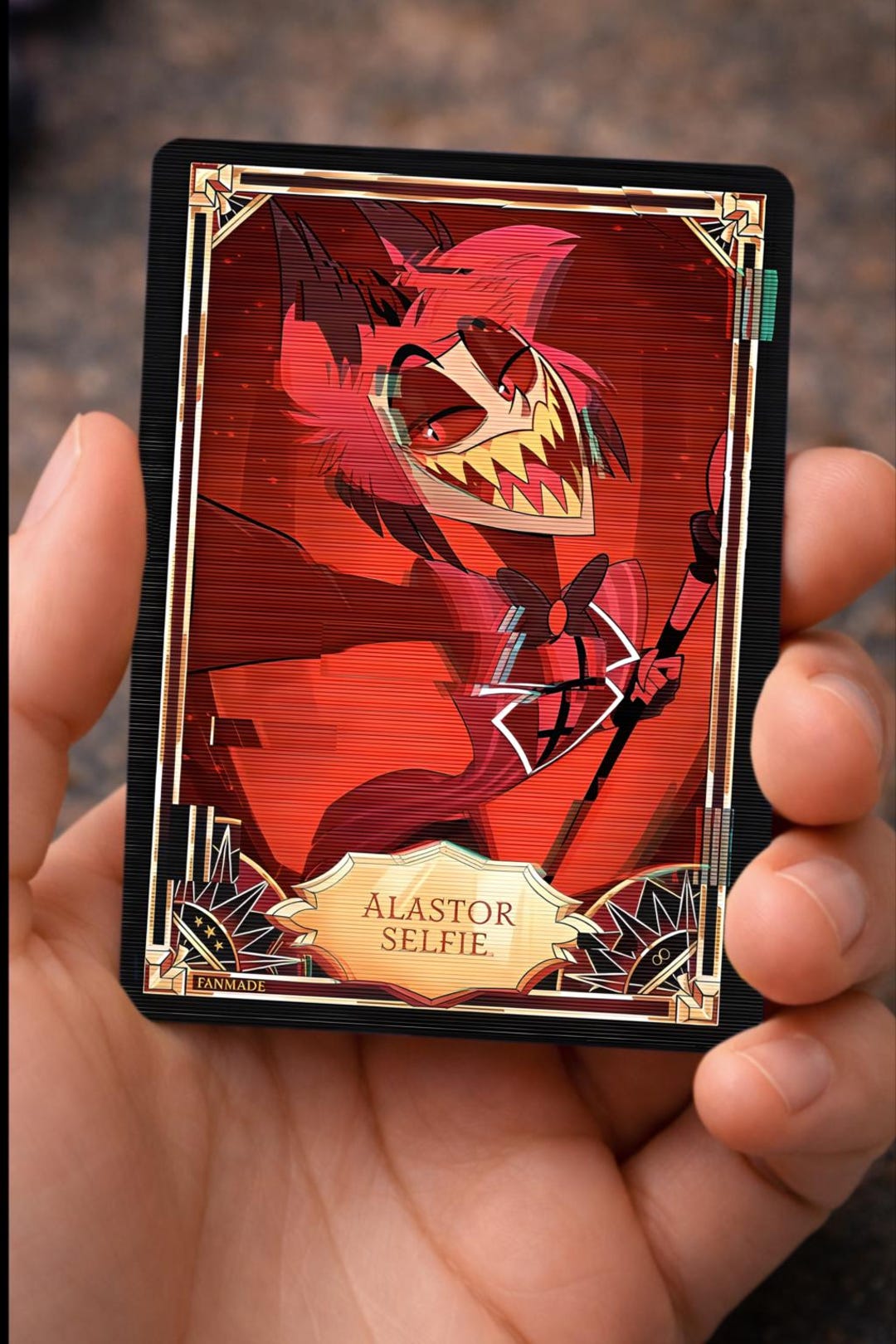 ALASTOR Hazbin Hotel - Card Fanmade - Etsy Israel