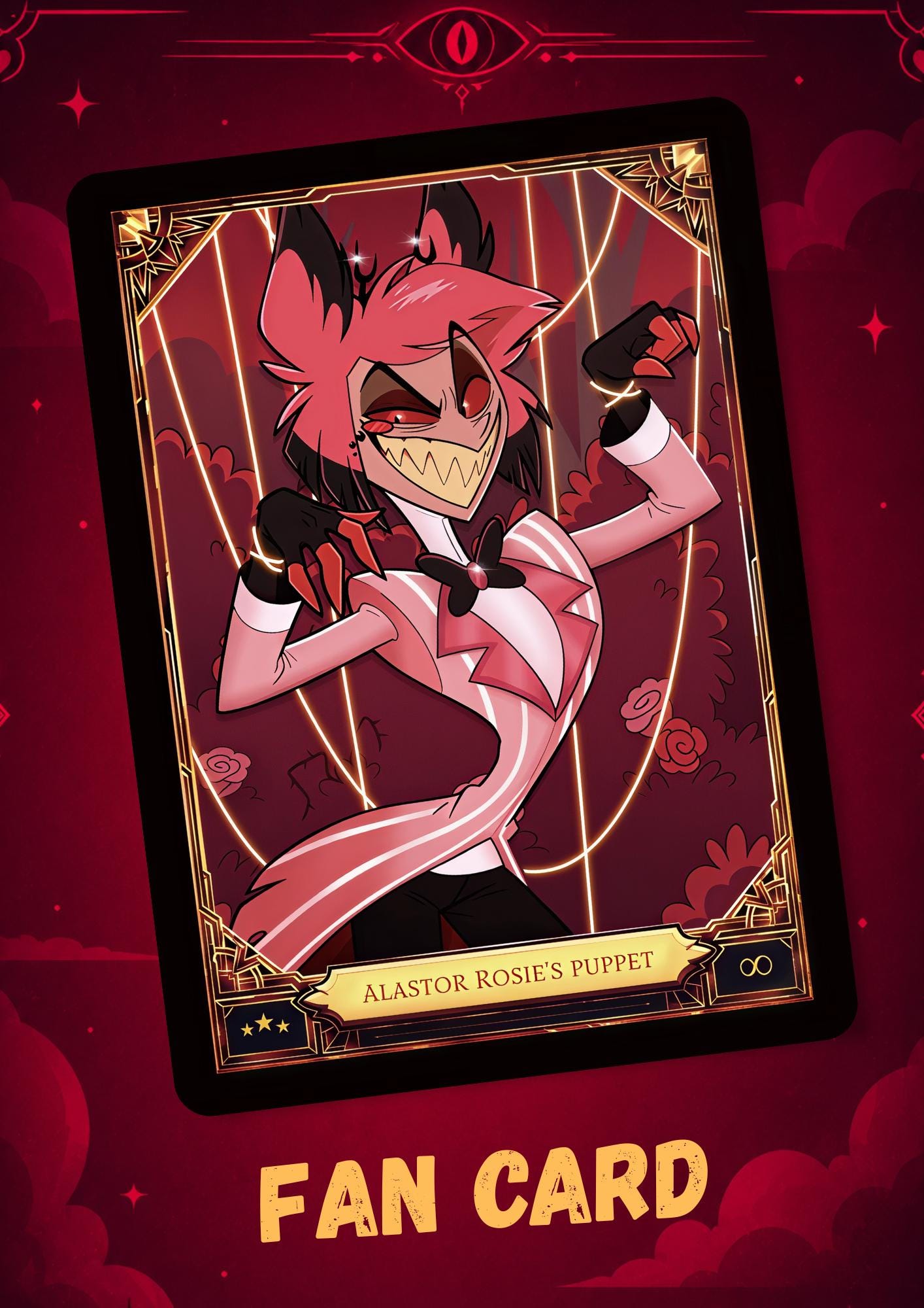 ALASTOR Hazbin Hotel - Card Fanmade !! - Etsy Finland
