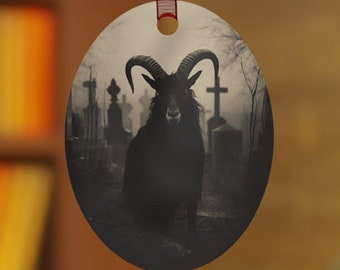 Black Phillip Ornament: Mystical Holiday Decor, Occult Gift