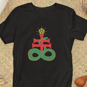 Leviathan Cross T-Shirt: Satanic Sol Invictus Goth Tee